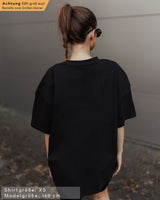 Lifestyle Damen Extra Oversized Premium T-Shirt schwarz II by SAEBIS®