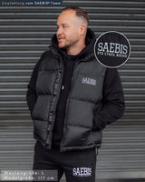 Lifestyle Herren Weste gefüttert, mit Reißverschluss schwarz by SAEBIS®