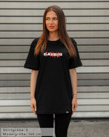 SAEBIS® стиль - Damen Oversized T-Shirt schwarz