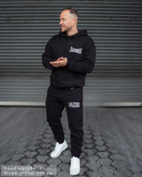 SAEBIS® 2.0 Herren Zip Hoodie schwarz mit Reißverschluss