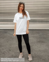 Это стиль жизни - Damen Oversized T-Shirt weiß by SAEBIS®