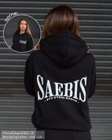 SAEBIS® 2.0 Damen Oversized Zip Hoodie schwarz mit Reißverschluss
