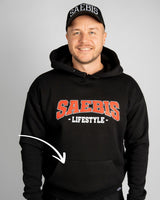 SAEBIS® 90's Lifestyle Herren Hoodie schwarz