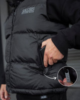 Lifestyle Herren Weste gefüttert, mit Reißverschluss schwarz by SAEBIS®