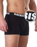 Herren Boxershorts aus Baumwolle schwarz by SAEBIS®