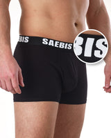 Herren Boxershorts aus Baumwolle schwarz by SAEBIS®