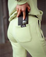 Lifestyle Damen Jogginghose mintgrün mit Stickerei by SAEBIS®