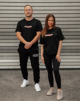 SAEBIS® стиль - Damen Oversized T-Shirt schwarz