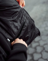 Lifestyle Damen Oversized Weste gefüttert, mit Reißverschluss schwarz by SAEBIS®