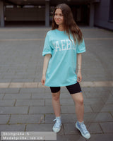 Lifestyle Damen T-Shirt Kleid eisblau by SAEBIS®