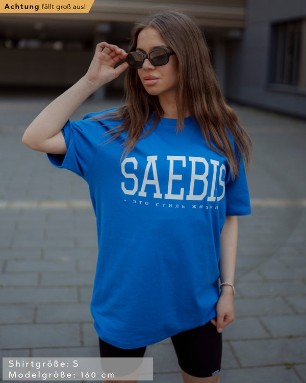 Lifestyle Damen T-Shirt Kleid königsblau by SAEBIS®