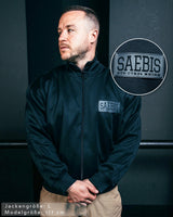 SAEBIS® Herren Trainingsjacke schwarz mit SAEBIS® Patch