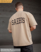Lifestyle Herren Extra Oversized Premium T-Shirt karamellfarben by SAEBIS®