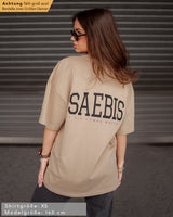 Lifestyle Damen Extra Oversized Premium T-Shirt karamellfarben by SAEBIS®