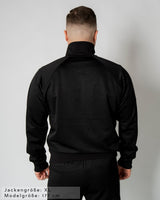SAEBIS® SPORTS Herren Trainingsjacke schwarz mit Stickerei