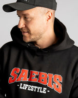 SAEBIS® 90's Lifestyle Herren Hoodie schwarz