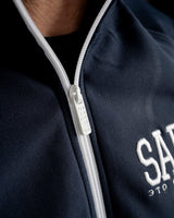 SAEBIS® SPORTS Herren Trainingsjacke navyblau mit Stickerei