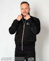 SAEBIS® SPORTS Herren Trainingsjacke schwarz mit Stickerei