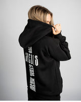 KREST Damen Oversized Zip Hoodie schwarz mit Reißverschluss by SAEBIS®