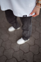 Lifestyle Damen Extra Oversized Premium T-Shirt weiß by SAEBIS®