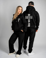 KREST Damen Oversized Zip Hoodie schwarz mit Reißverschluss by SAEBIS®