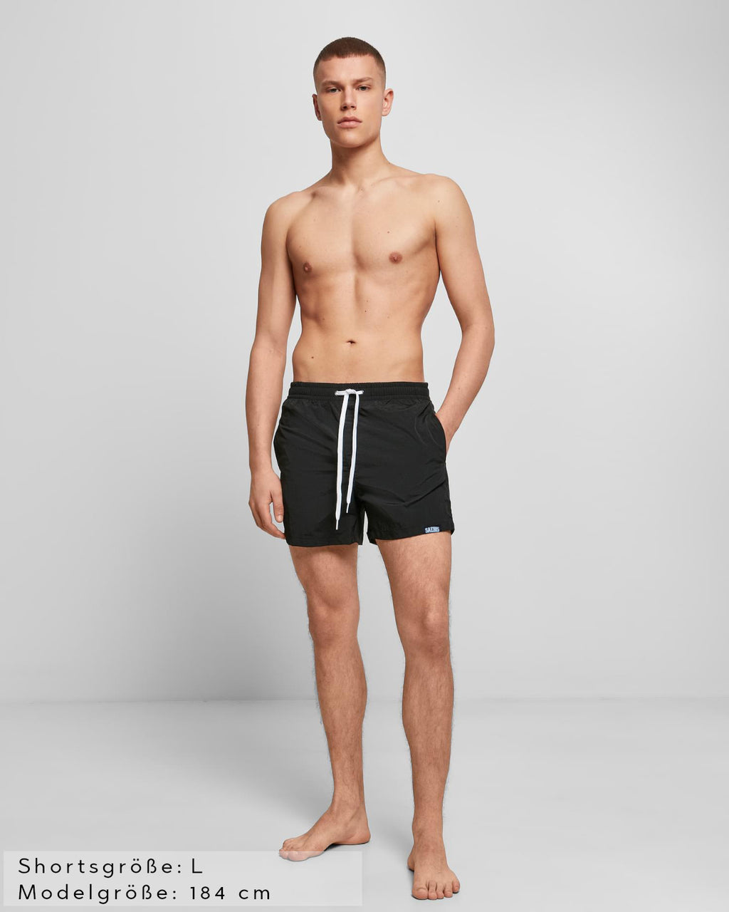 Lifestyle Herren Badeshorts schwarz by SAEBIS®