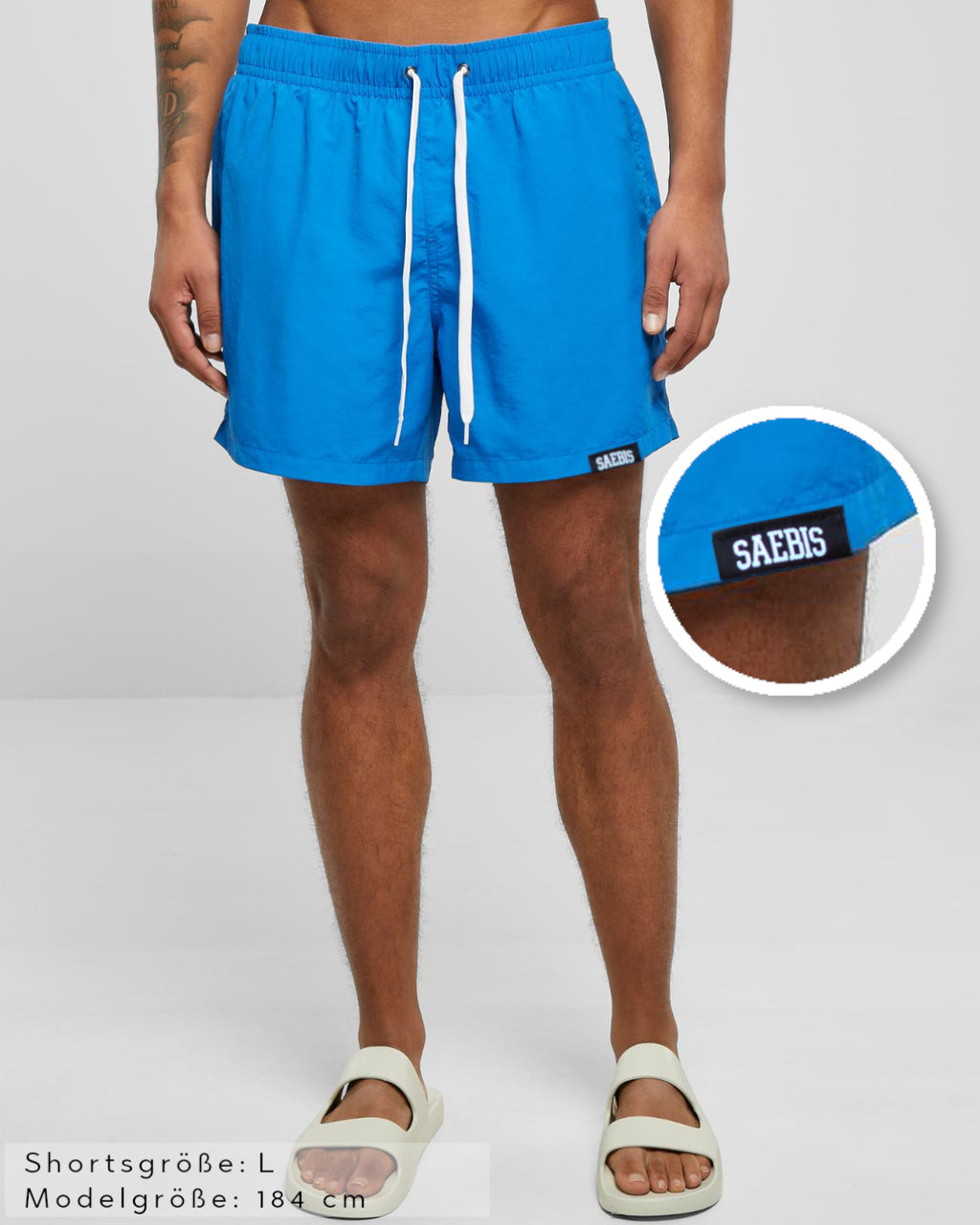 Lifestyle Herren Badeshorts himmelblau by SAEBIS®