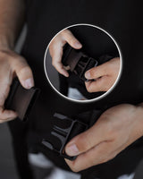 Lifestyle Bauchtasche schwarz mit zwei Fächern by SAEBIS®