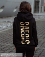 Это стиль жизни - Damen Oversized Zip Hoodie Gold Edition mit Reißverschluss by SAEBIS®