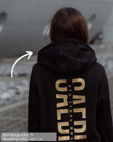 Это стиль жизни - Damen Oversized Zip Hoodie Gold Edition mit Reißverschluss by SAEBIS®