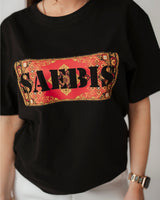 Kовер Damen Oversized T-Shirt schwarz by SAEBIS®