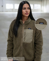 Lifestyle Damen Oversized Teddy Jacke mit Stehkragen by SAEBIS®