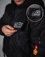 Lifestyle Herren Bomber Jacke gefüttert, mit Reißverschluss schwarz by SAEBIS®
