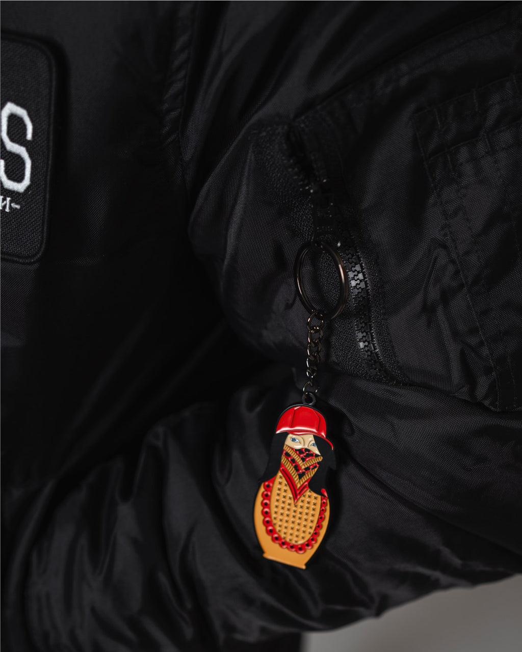 Lifestyle Herren Bomber Jacke gefüttert, mit Reißverschluss schwarz by SAEBIS®