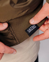 Lifestyle Herren Bomberjacke gefüttert, mit Reißverschluss olivfarben by SAEBIS®
