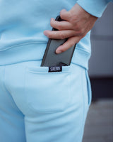 Lifestyle Herren Jogginghose babyblau mit Stickerei by SAEBIS®