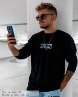 Это стиль жизни - Herren Langarm-Shirt schwarz by SAEBIS®