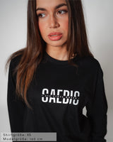 Это стиль жизни - Damen Oversized Langarm-Shirt schwarz by SAEBIS®