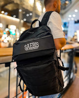 Lifestyle Rucksack schwarz mit drei Fächern by SAEBIS®