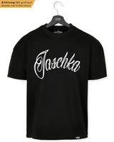 Jaschka Damen Extra Oversized Premium T-Shirt schwarz by SAEBIS®