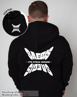 Бабочка - Herren Zip Hoodie schwarz mit Reißverschluss by SAEBIS®