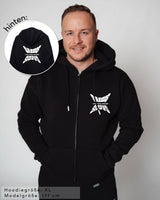 Бабочка - Herren Zip Hoodie schwarz mit Reißverschluss by SAEBIS®
