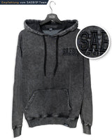Lifestyle Damen Oversized Hoodie washed mit Stickerei by SAEBIS®