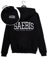 Lifestyle Damen Oversized Zip Hoodie schwarz mit Stickerei by SAEBIS®