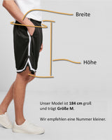 Lifestyle Herren Shorts schwarz mit weißen Streifen by SAEBIS®