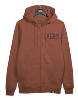 Lifestyle Herren Zip Hoodie mit Reißverschluss Bären-braun by SAEBIS®