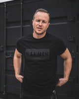 SAEBIS® All Black Herren T-Shirt schwarz