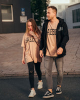 Lifestyle Herren Oversized T-Shirt sandfarben by SAEBIS®