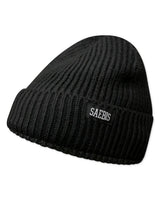 SAEBIS® Ribbed Beanie schwarz für Herren & Damen