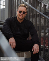 Extra schwerer Lifestyle All Black Herren Sweater by SAEBIS®
